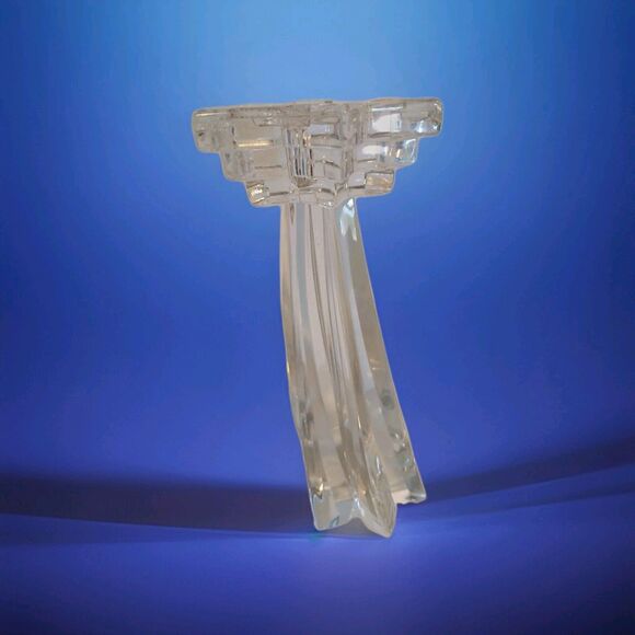 2 Vintage WMF Germany Shooting Star 24% Lead Crystal Multi Tier Candle Holder 8' - Picture 3 of 16